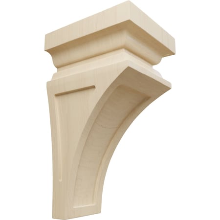 5W X 5 3/4D X 10H Medium Nevio Wood Corbel, Rubberwood